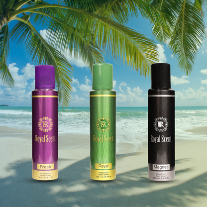 Fresh Deodorants Combo - Pack of 3 ( 120ml Each )